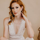 CELESTE Moonstone Y Necklace, Necklace, - Wander + Lust Jewelry