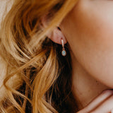 Edith Opal Huggies, Earrings, - Wander + Lust Jewelry