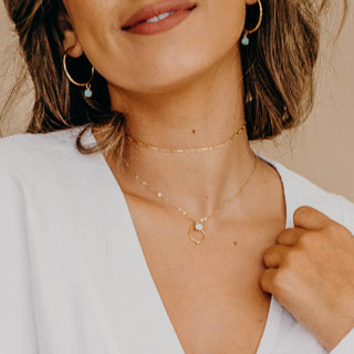 Serafina Opal Hoops, Earrings, - Wander + Lust Jewelry