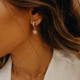 Opal Star Huggies, Earrings, - Wander + Lust Jewelry