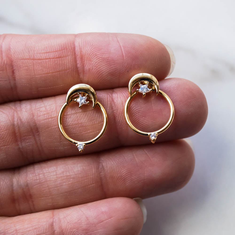 Moon Ear Jackets, Earrings, - Wander + Lust Jewelry