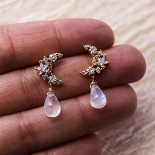 Selene Moon Earrings, Earrings, - Wander + Lust Jewelry