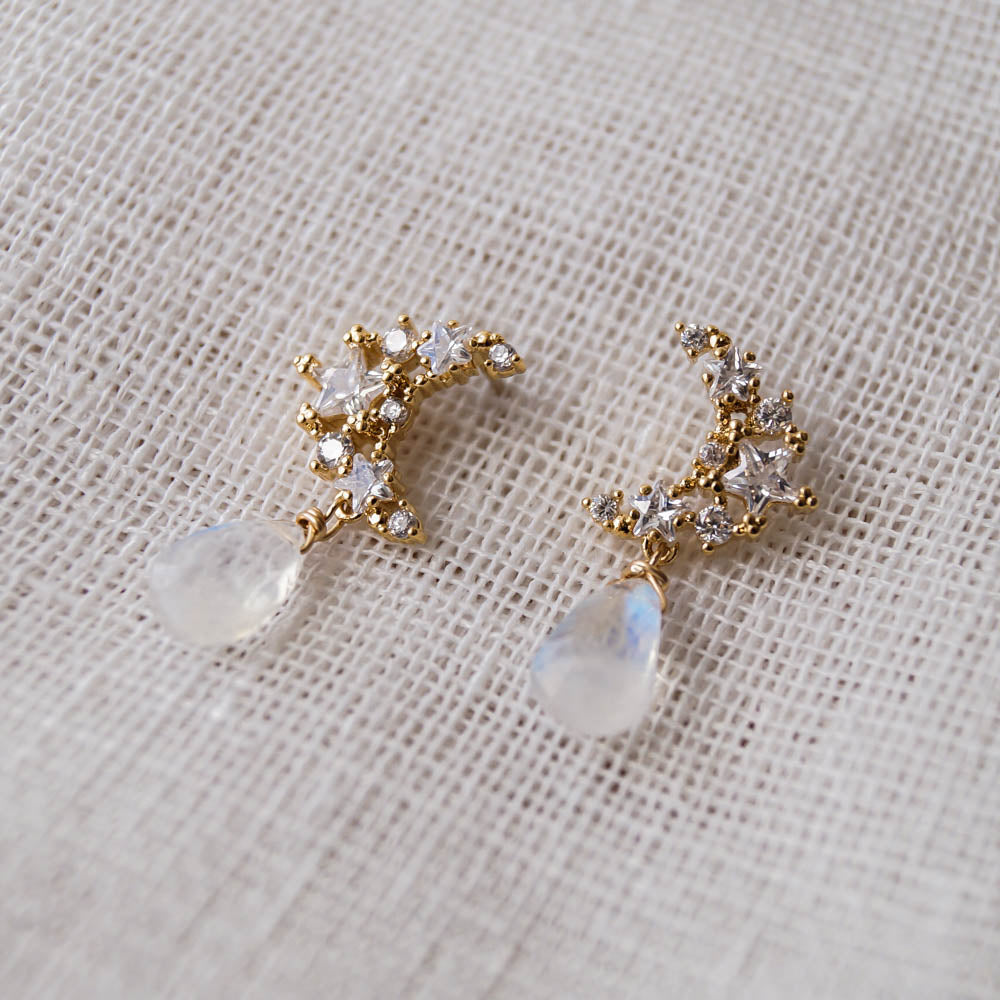 Selene Moon Earrings, Earrings, - Wander + Lust Jewelry
