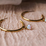 Serafina Opal Hoops, Earrings, - Wander + Lust Jewelry