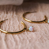 Serafina Opal Hoops, Earrings, - Wander + Lust Jewelry