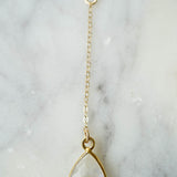 CELESTE Moonstone Y Necklace, Necklace, - Wander + Lust Jewelry