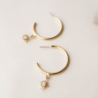 Keira Star Hoops, Earrings, - Wander + Lust Jewelry