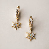 Opal Star Huggies, Earrings, - Wander + Lust Jewelry