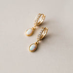 Edith Opal Huggies, Earrings, - Wander + Lust Jewelry