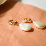 Corrine Pearl Hoops - Wander + Lust Jewelry