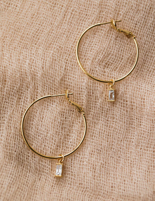 Remi CZ Hoops, Earrings, - Wander + Lust Jewelry