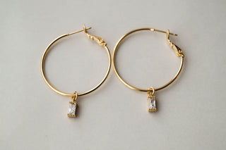 Remi CZ Hoops, Earrings, - Wander + Lust Jewelry