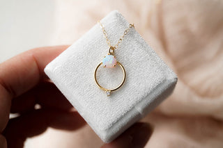 Ophelia Opal Necklace, Necklace, - Wander + Lust Jewelry