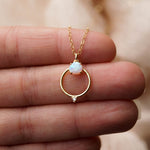 Ophelia Opal Necklace, Necklace, - Wander + Lust Jewelry