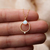 Ophelia Opal Necklace, Necklace, - Wander + Lust Jewelry