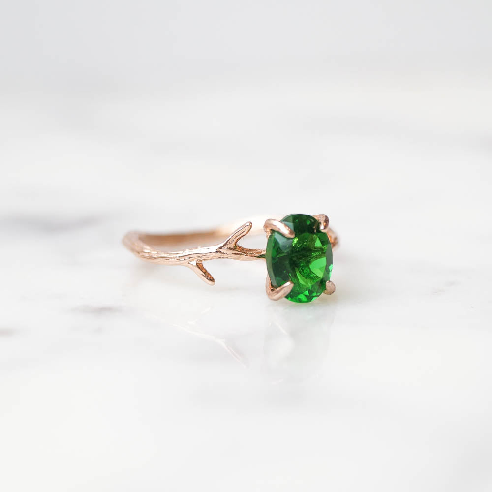 Emerald Green Ring, Ring, - Wander + Lust Jewelry