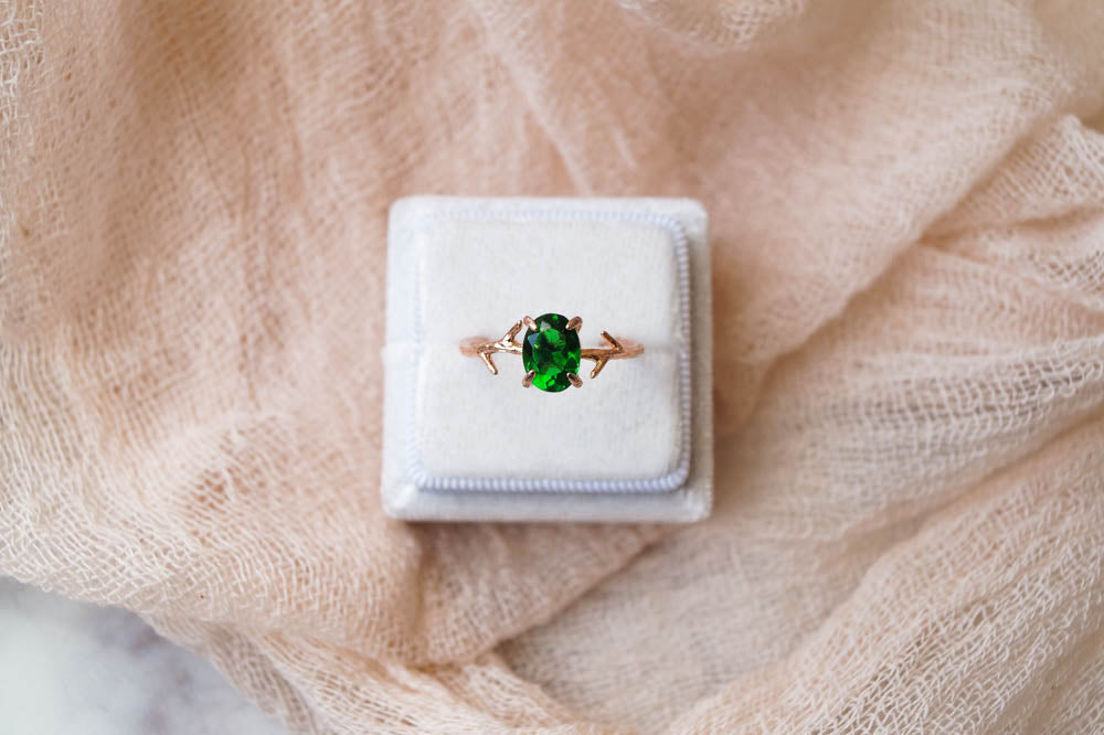 Emerald Green Ring, Ring, - Wander + Lust Jewelry