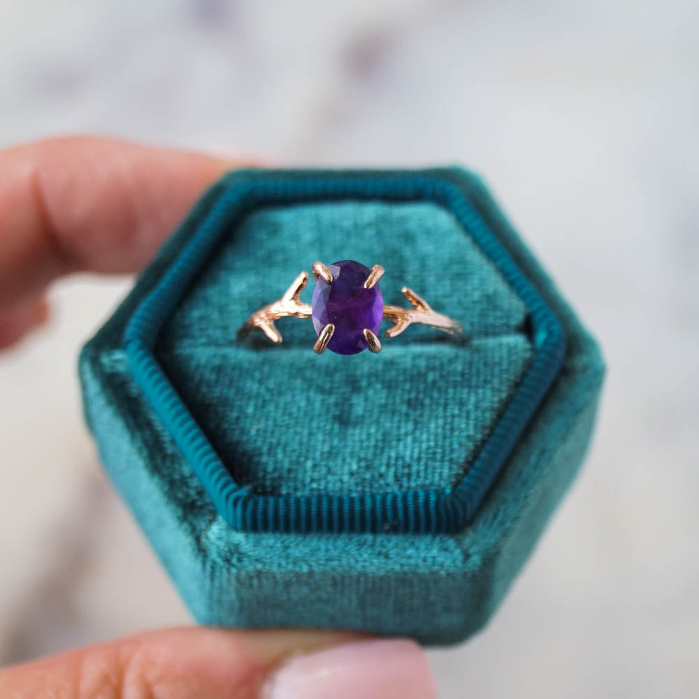 Amethyst Ring, Ring, - Wander + Lust Jewelry
