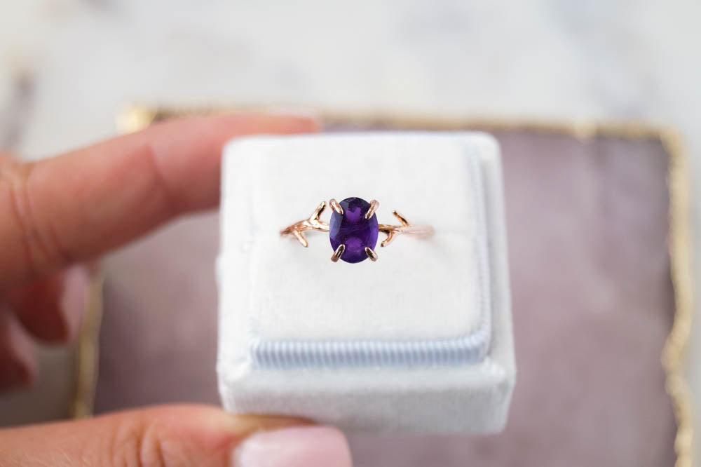 Amethyst Ring, Ring, - Wander + Lust Jewelry