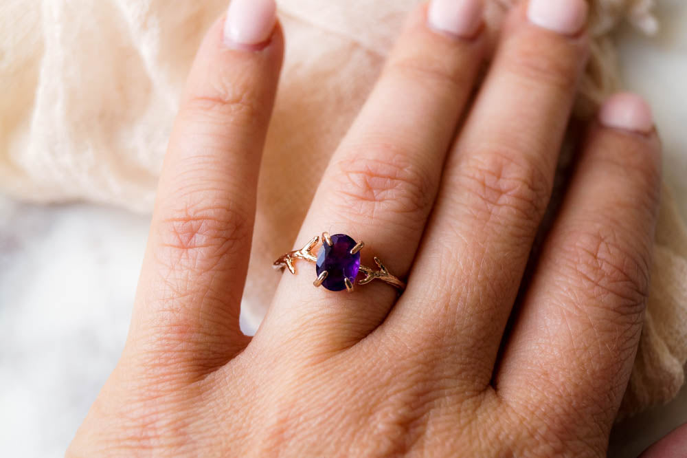 Amethyst Ring, Ring, - Wander + Lust Jewelry
