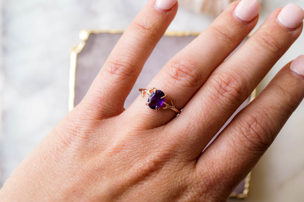 Amethyst Ring, Ring, - Wander + Lust Jewelry