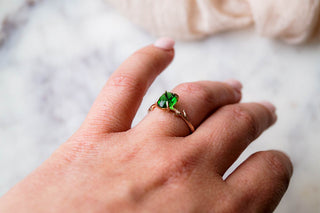 Emerald Green Ring, Ring, - Wander + Lust Jewelry