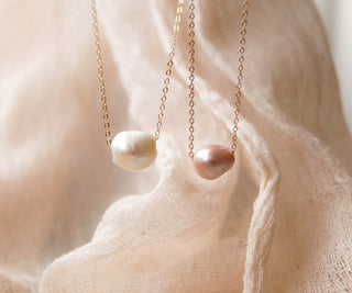 Kauai Pink Pearl Necklace, Necklace, - Wander + Lust Jewelry