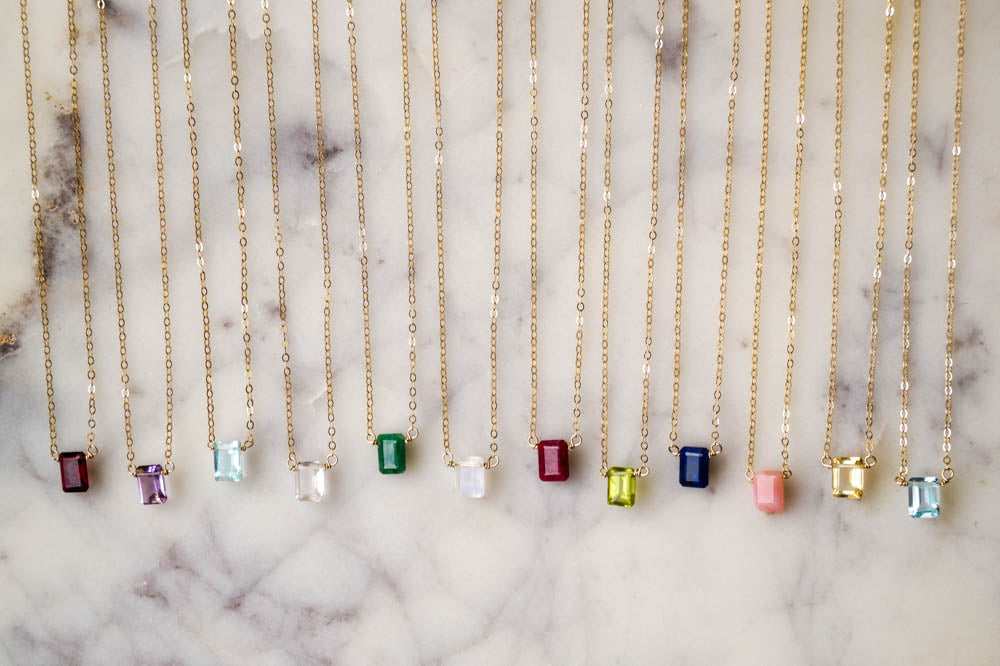 February Birthstone Necklace, Necklace, - Wander + Lust Jewelry