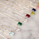 April Birthstone Necklace, Necklace, - Wander + Lust Jewelry