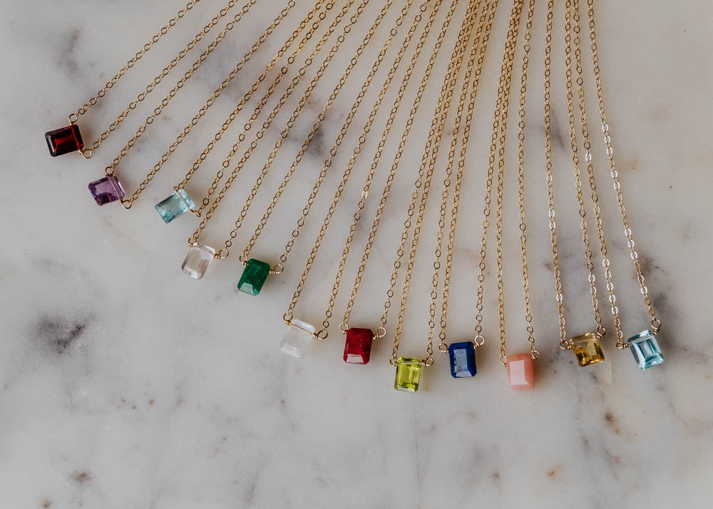 October Birthstone Necklace, Necklace, - Wander + Lust Jewelry