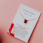 January Birthstone Necklace, Necklace, - Wander + Lust Jewelry