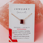 January Birthstone Necklace, Necklace, - Wander + Lust Jewelry