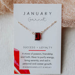 January Birthstone Necklace, Necklace, - Wander + Lust Jewelry