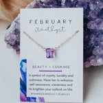 February Birthstone Necklace, Necklace, - Wander + Lust Jewelry