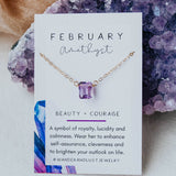 February Birthstone Necklace, Necklace, - Wander + Lust Jewelry