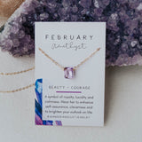 February Birthstone Necklace, Necklace, - Wander + Lust Jewelry