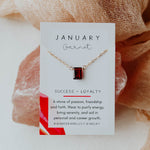 January Birthstone Necklace, Necklace, - Wander + Lust Jewelry