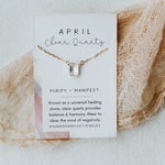April Birthstone Necklace, Necklace, - Wander + Lust Jewelry