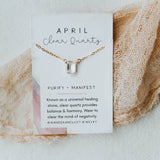 April Birthstone Necklace, Necklace, - Wander + Lust Jewelry