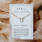 April Birthstone Necklace, Necklace, - Wander + Lust Jewelry