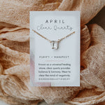 April Birthstone Necklace, Necklace, - Wander + Lust Jewelry