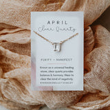 April Birthstone Necklace, Necklace, - Wander + Lust Jewelry