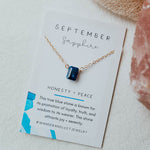 September Birthstone Necklace, Necklace, - Wander + Lust Jewelry