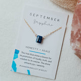 September Birthstone Necklace, Necklace, - Wander + Lust Jewelry