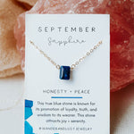 September Birthstone Necklace, Necklace, - Wander + Lust Jewelry
