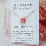 October Birthstone Necklace, Necklace, - Wander + Lust Jewelry