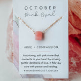 October Birthstone Necklace, Necklace, - Wander + Lust Jewelry
