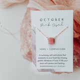 October Birthstone Necklace, Necklace, - Wander + Lust Jewelry
