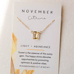 November Birthstone Necklace, Necklace, - Wander + Lust Jewelry