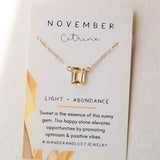 November Birthstone Necklace, Necklace, - Wander + Lust Jewelry